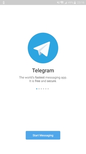 Telegram初回起動時の画面